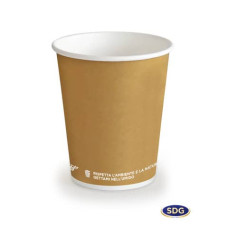 BICCHIERE 3OZ (85ML) AVANA IN CARTONCINO BIODEGRADABILE SCATOLIFICIO DEL GARDA - CONFEZIONE DA 50 PEZZI