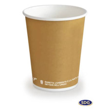 BICCHIERE 5,5 OZ (195ML) IN CARTONCINO BIO SCATOLIFICIO DEL GARDA AVANA - CONF. 50 PEZZI - 315-65-S