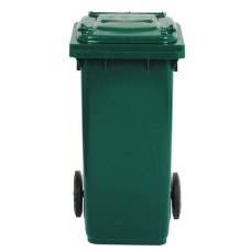 BIDONE CARRELLATO PER RACCOLTA DIFFERENZIATA 120 LT CON COPERCHIO PEHD MOBIL PLASTIC VERDE SCURO BIDONE CARRELLATO PER RACCOLTA DIFFERENZIATA 120 LT CON COPERCHIO PEHD MOBIL PLASTIC VERDE SCURO