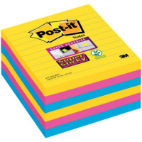Foglietti post-it® super sticky notes rio de janeiro a righe assortiti conf. 6 blocchetti da 90 foglietti - 675-ss6rio-eu