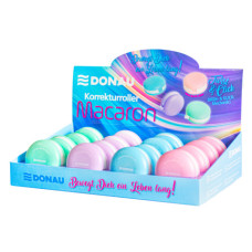 ESPOSITORE 16 CORRETTORI A NASTRO A FORMA DI MACARONS DONAU 5 MM X 6 M IN 4 COLORI ASSORTITI - 330410916 ESPOSITORE 16 CORRETTORI A NASTRO A FORMA DI MACARONS DONAU 5 MM X 6 M IN 4 COLORI ASSORTITI - 330410916