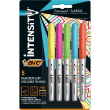 PENNARELLI INDELEBILI BIC INTENSITY MARKING ASSORTITI RAINBOW - TRATTO 0,8 MM - CONF. 5 PZ  - 503927
