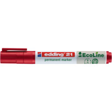 PENNARELLO INDELEBILE EDDING 21 ECOLINE PUNTA TONDA - TRATTO 1,5-3 MM ROSSO