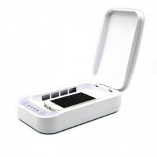 STERILIZZATORE UV PORTATILE GEKOCLEAN PER SMARTPHONE E MASCHERINE, BIANCO, CON CARICABATTERIE E DIFFUSORE LKM-GERM01WH