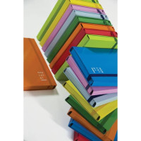Cartella tre lembi con elastico Brefiocart 25x35 cm dorso 3 cm arancione
