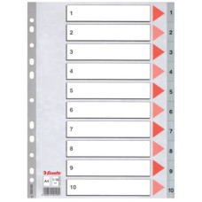 DIVISORI PER RUBRICA ESSELTE A4 PPL NUMERICA 1-10