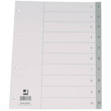 DIVISORE NUMERICO GRIGIO 22,5X29,7 CM PPL 1-10 KF01825