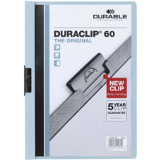CARTELLINA CON CLIP DURABLE DURACLIP® A4 - DORSO 6 MM - CAPACITÀ 60 FOGLI AZZURRO