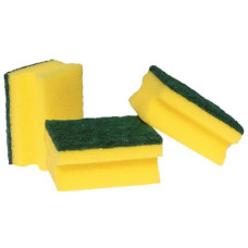 SPUGNA SINTETICA ABRASIVA PIPPO CON IMPUGNATURA SALVAUNGHIE - CONF. DA 3 PEZZI - DIMENSIONI 8,5X6X H.3,5