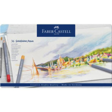 FABER-CASTELL GOLDFABER AQUA MATITE COLORATE ASTUCCIO METALLO 36 MATITE