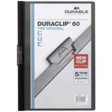 CARTELLINA CON CLIP DURABLE DURACLIP® A4 - DORSO 6 MM - CAPACITÀ 60 FOGLI NERO