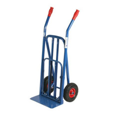 CARRELLO IN ACCIAIO SERENA GROUP CON DOPPIO MANICO 90X44X118 CM BLU CON PALA DI CARICO