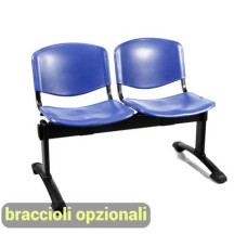 PANCA 2 POSTI ATTESA UNISIT DADO D5P2P IN PPL NERO