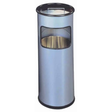POSACENERE DURABLE A COLONNA ACCIAIO CON SABBIA E CESTINO BASE TONDA H 62 X Ø 26 CM ARGENTO METALLIZZATO - 333023