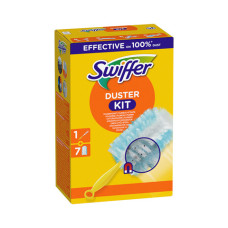 STARTER KIT CATTURAPOLVERE PER MOBILI SWIFFER DUSTER VERDE CON 7 PIUMINI - CONF. 8 PZ - PG268