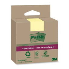FOGLIETTI RIPOSIZIONABILI POST-IT® SUPER STICKY CARTA RICICLATA A L 76X76 MM GIALLO CANARY 3 BLOCCHETTI DA 70 FF