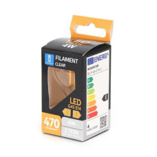 LAMPADINA A FILAMENTO LED LUCE CALDA 4W G45 - E14 - 470 LUMEN AIGOSTAR ø45XH.78 MM - B10106AM6