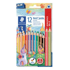 MATITE COLORATE STAEDTLER NORIS® JUMBO 12 COLORI ASSORTITI   TEMPERINO