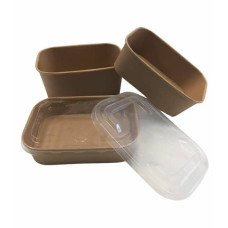 INSALATIERA RETTANGOLARE IN CARTA KRAFT E PE DOPLA PROFESSIONAL 500 ML - 50 PEZZI - CODICE PRODOTTO 6044