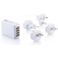 ADATTATORE DA VIAGGIO CON QUATTRO PORTE USB BIANCO MODELLO P820.373