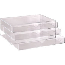 CASSETTIERA DA BANCO TECNOSTYL IN ACRILICO CON DIVISORI 32,5X23,5X13 CM TRASPARENTE - ACRD040