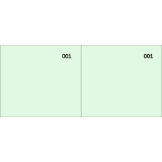 SCONTRINO COLORATO A 2 SEZIONI DATA UFFICIO BLOCCO 100 COPIE PRENUMERATE VERDE - DU160000090