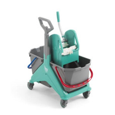 CARRELLO PER PULIZIE TTS NICKITA TEC - 25 + 25 LT - VERDE 00006161VE