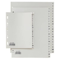 Separatori alfabetici in pp serie rota record r a-z grigio formato a4 codice 581401