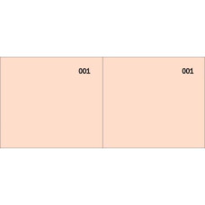 SCONTRINO COLORATO A 2 SEZIONI DATA UFFICIO BLOCCO 100 COPIE PRENUMERATE ROSSO - DU160000020