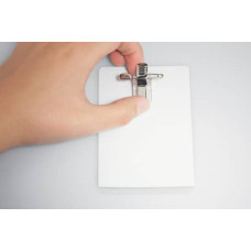PORTANOMI DURABLE AUTOLAMINANTE CON COMBI CLIP TRASPARENTE INSERTO FINO A 54X90MM  CONF. 25 PZ