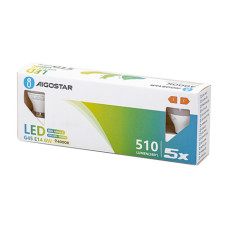 LAMPADINE LED AIGOSTAR G45 E14 6W LUCE NATURALE - CONFEZIONE DA 5 PEZZI - 4000K 331696