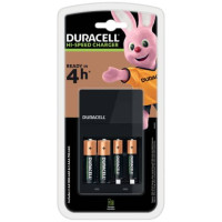 Caricabatterie DURACELL charger cef 14 (4 ore) con 2 aa+2aaa value du101