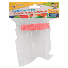 BICCHIERE ANTIGOCCIA CON COPERCHIO PER PITTURA GIMBOO 150 ML TRASPARENTE COLORI ASSORTITI