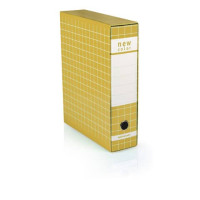 Registratore di protocollo con custodia Brefiocart new color 35x28,5 cm dorso 8 cm, colore giallo