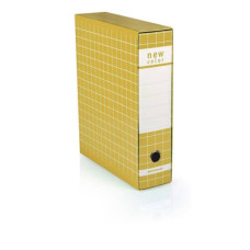 REGISTRATORE PROTOCOLLO CON CUSTODIA BREFIOCART NEW COLOR 35X28,5 CM DORSO 8 CM GIALLO - 0201180.GI