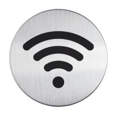 PITTOGRAMMA ADESIVO ''WIFI'' DURABLE ARGENTO METALLIZZATO Ø 83 MM 478523