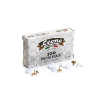 Puntine da disegno Leone Dell'Era diametro testa 9,5 mm - bianche scatola di cartone da 100 pezzi ppc1001
