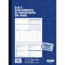 BLOCCO DDT DEI RAEE O.C.L. 25X4 COPIE - CONF. 5 BLOCCHI - 21,6X29,7 CM 0446 BLOCCO DDT DEI RAEE O.C.L. 25X4 COPIE - CONF. 5 BLOCCHI - 21,6X29,7 CM 0446