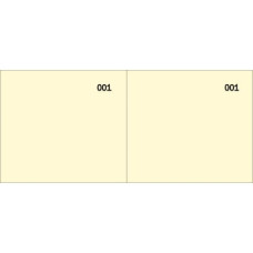 SCONTRINO COLORATO A 2 SEZIONI DATA UFFICIO BLOCCO 100 COPIE PRENUMERATE GIALLO - DU160000030