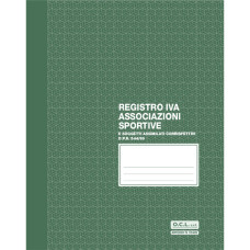 REGISTRO IVA ASSOCIAZIONI SPORTIVE O.C.L. - CONF. DA 5 REGISTRI - 23,5X29,7 CM - 0536N REGISTRO IVA ASSOCIAZIONI SPORTIVE O.C.L. - CONF. DA 5 REGISTRI - 23,5X29,7 CM - 0536N