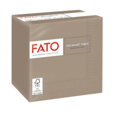 TOVAGLIOLI PIEGATI 2 VELI FATO SMART TABLE PURA CELLULOSA 24X24 CM - TORTORA CONF. 100 PEZZI - 82236003