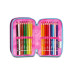 SEVEN ASTUCCIO PORTAPENNE 3 ZIP COMPLETO LAVABILE SPRINT PAINT GIRL