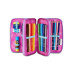 SEVEN ASTUCCIO PORTAPENNE 3 ZIP COMPLETO LAVABILE GLOOMY HEART