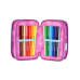 SEVEN ASTUCCIO PORTAPENNE 3 ZIP COMPLETO LAVABILE GLOOMY HEART