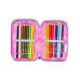 SEVEN ASTUCCIO PORTAPENNE 3 ZIP COMPLETO LAVABILE GLOOMY HEART