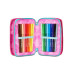 SEVEN ASTUCCIO PORTAPENNE 3 ZIP COMPLETO LAVABILE GLOW LOVE