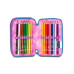 SEVEN ASTUCCIO PORTAPENNE 3 ZIP COMPLETO LAVABILE QUICK GRAFFITI GIRL