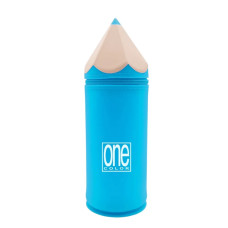 ASTUCCIO PORTAPENNE IN SILICONE CON VENTOSA - AZZURRO