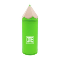 Astuccio portapenne in silicone con ventosa - Verde Fluo