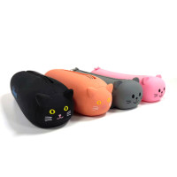 KAWAII ASTUCCIO PORTAPENNE GATTO TOPO IN SILICONE CON CERNIERA